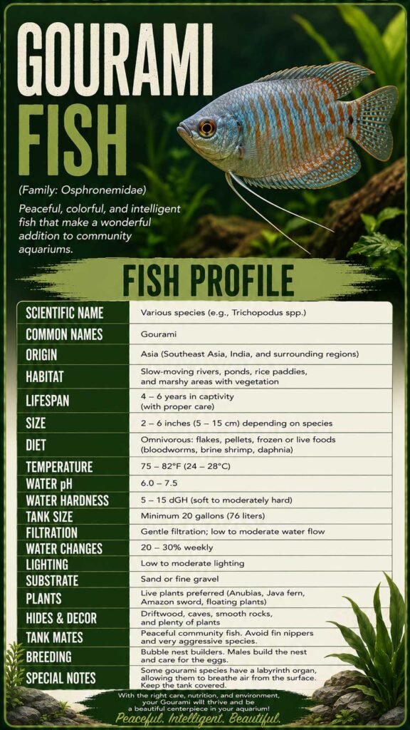 Gourami Fish Info
