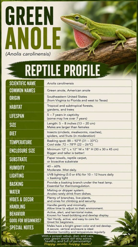 Green Anole Info