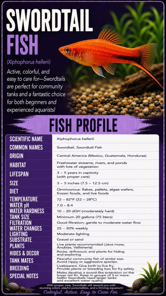 Swordtail Fish Info