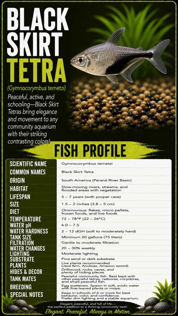 Black Skirt Tetra Info
