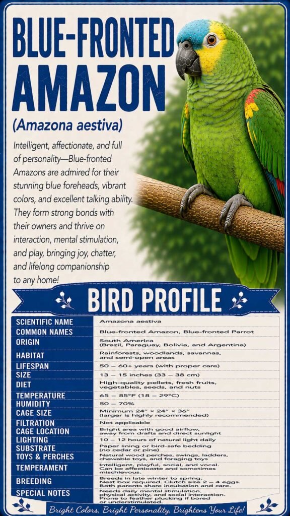 Blue-Fronted Amazon Info
