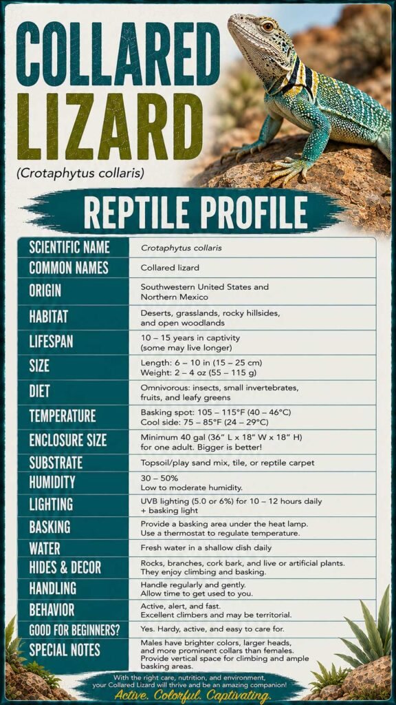 Collared Lizard Info