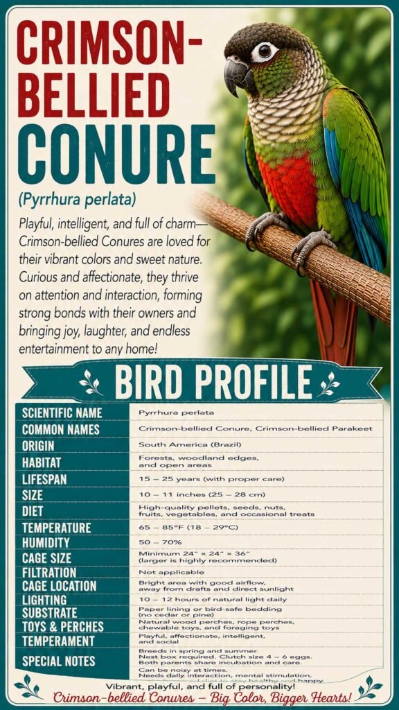 Crimson-bellied Conure Info