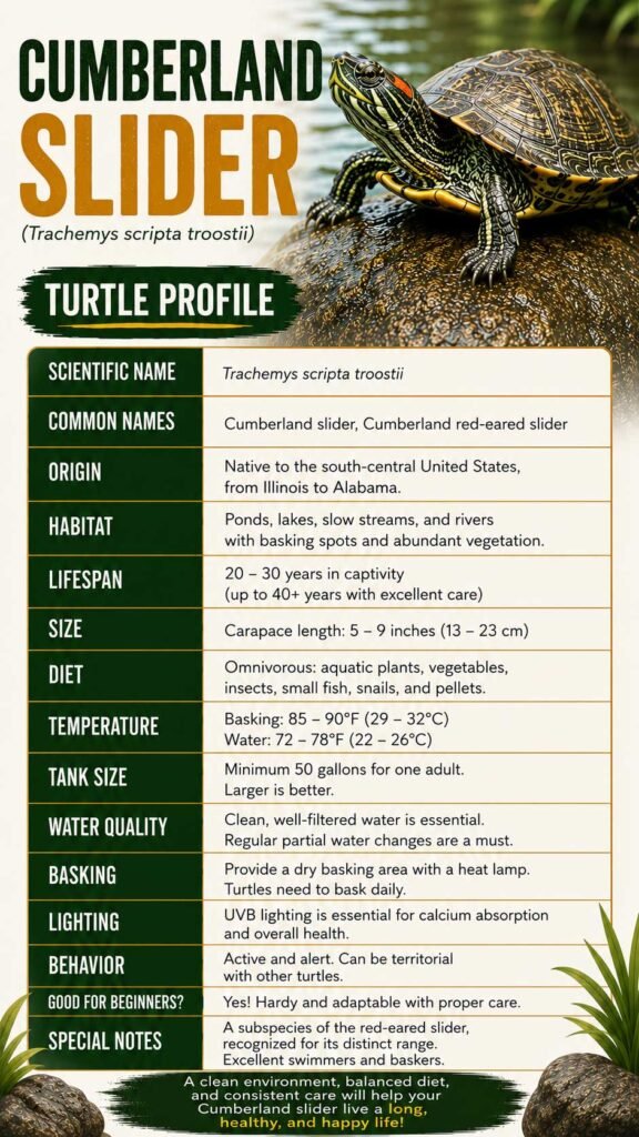 Cumberland Slider Turtle Info
