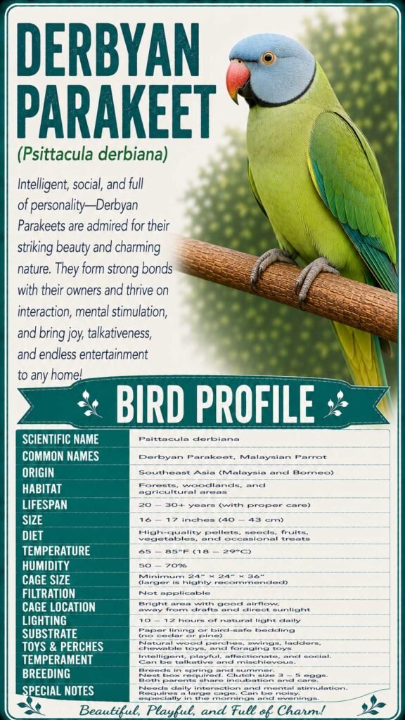 Derbyan Parakeet Info