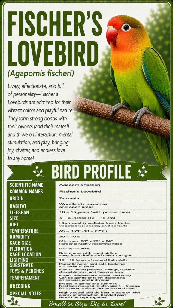 Fischers Lovebird Info