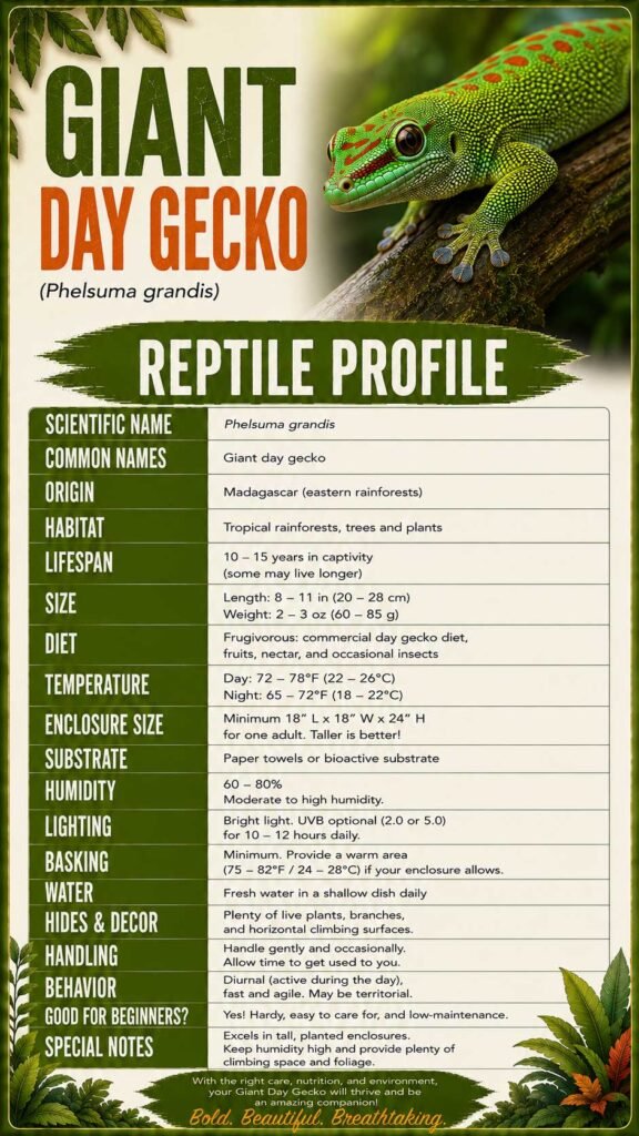 Giant Day Gecko Info