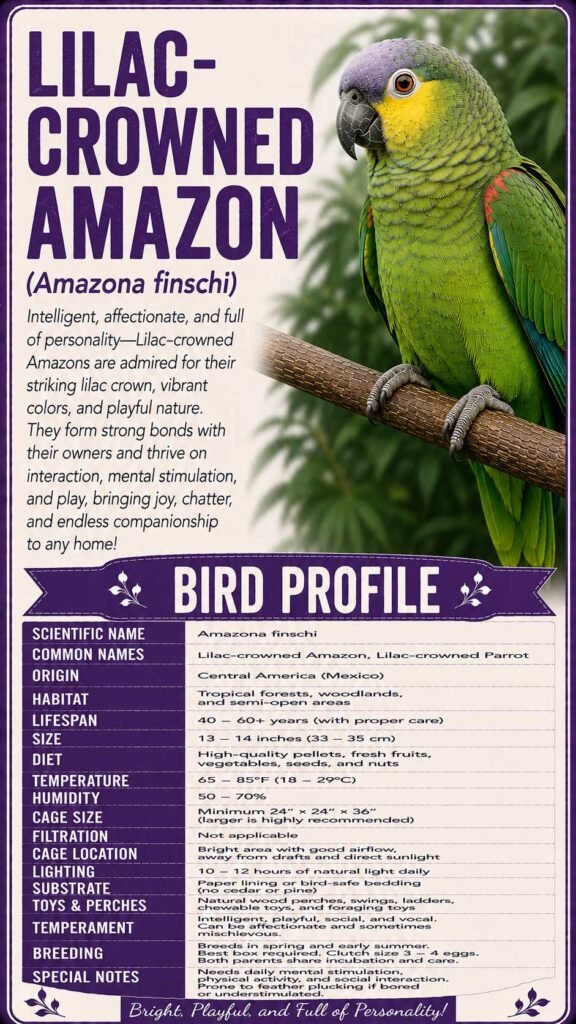 Lilac-crowned Amazon Info