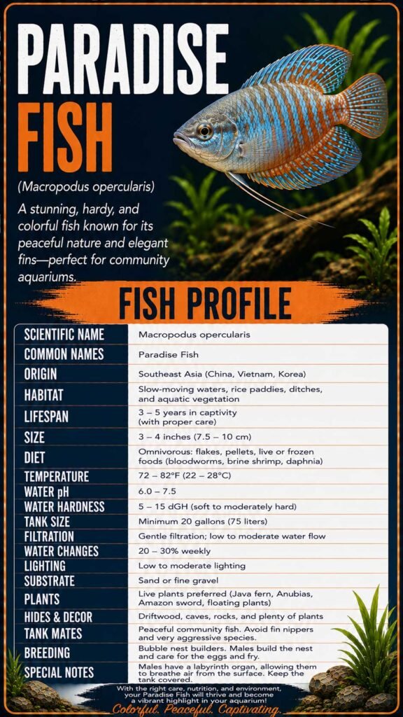 Paradise Fish Info