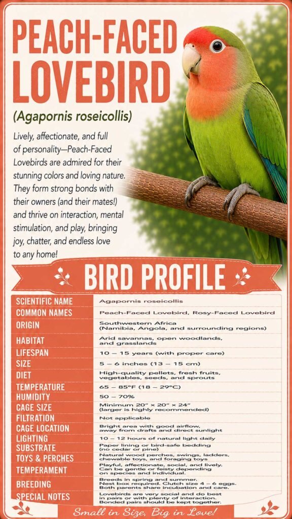 Peach-Faced Lovebird Info