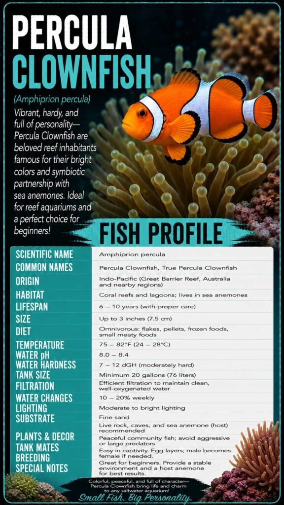 Percula Clownfish Info