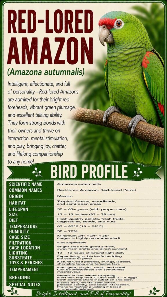 Red-Lored Amazon Info