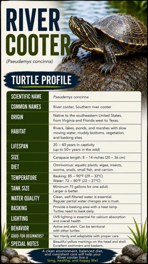 River Cooter Turtle Info