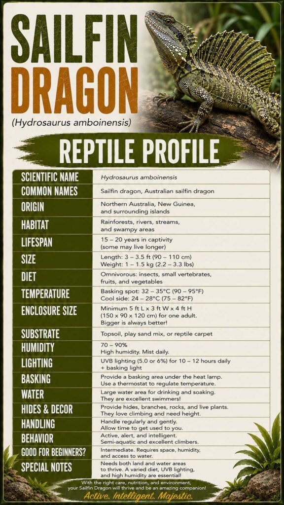 Sailfin Dragon Info
