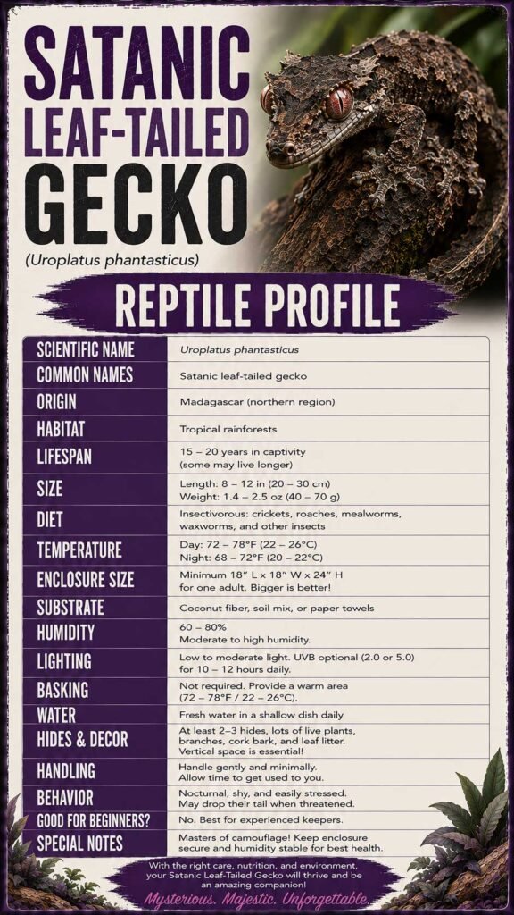 Satanic Leaf-Tailed Gecko Info