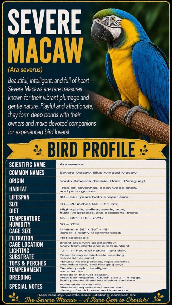 Severe Macaw Info