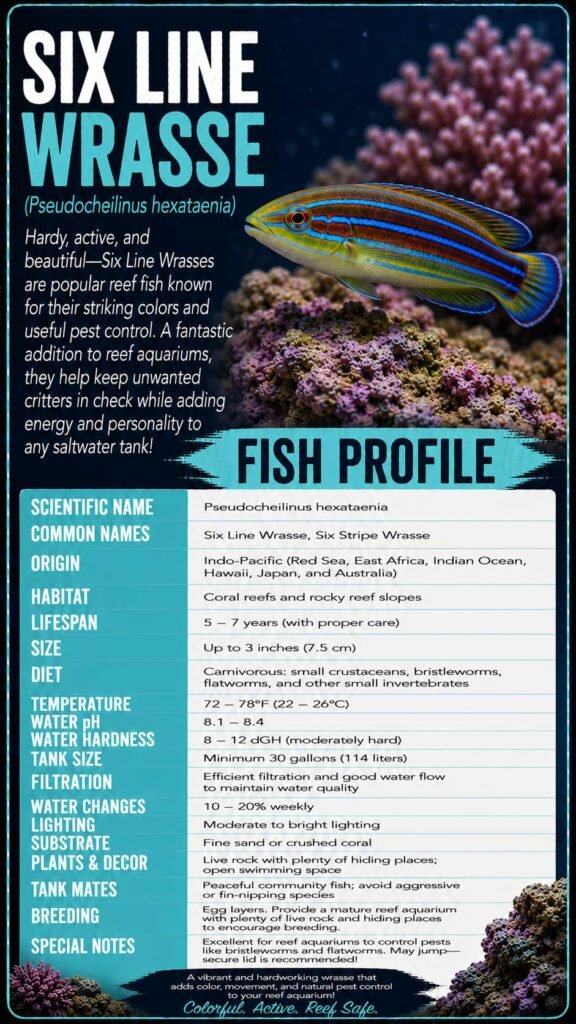Six Line Wrasse Info