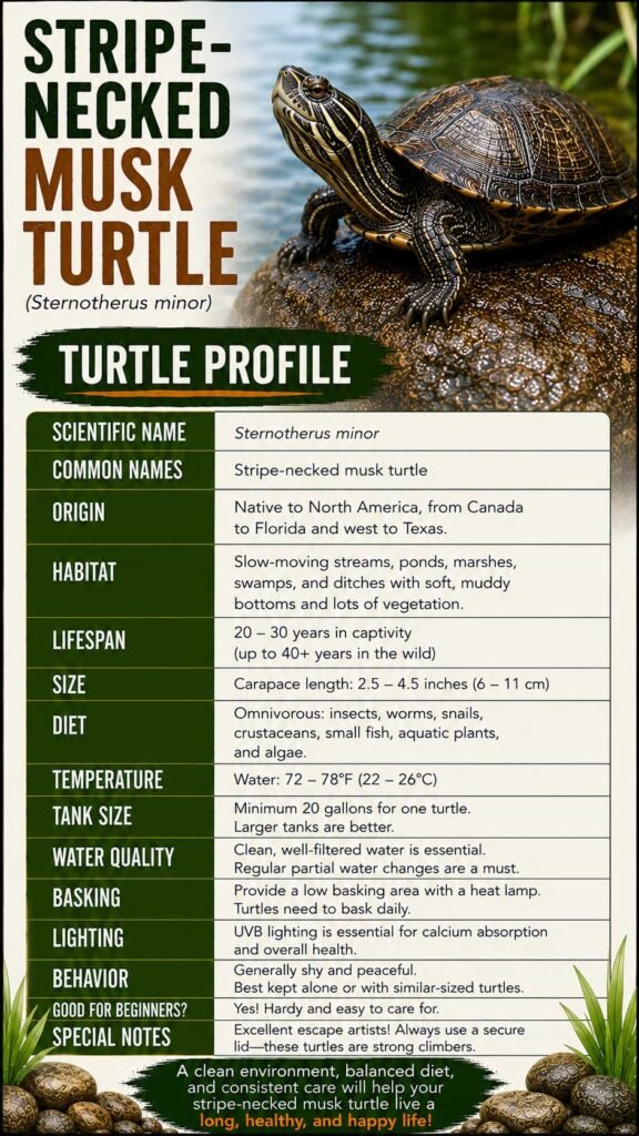 Stripe Necked Musk Turtle Info