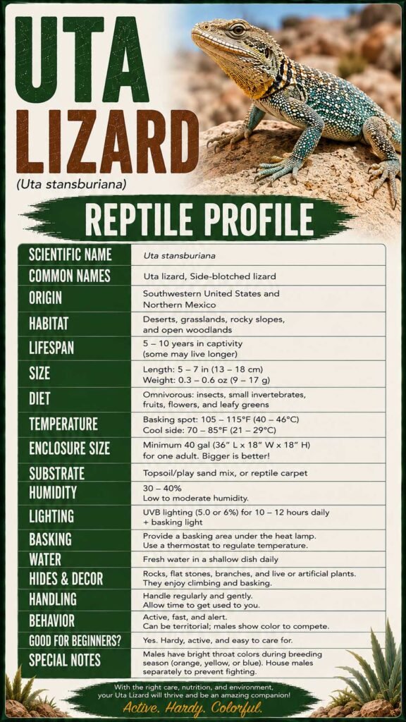 Uta Lizard Info