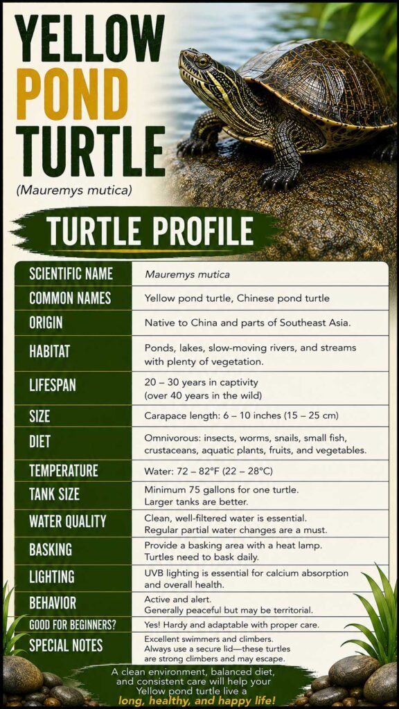 Yellow Pond Turtle Info